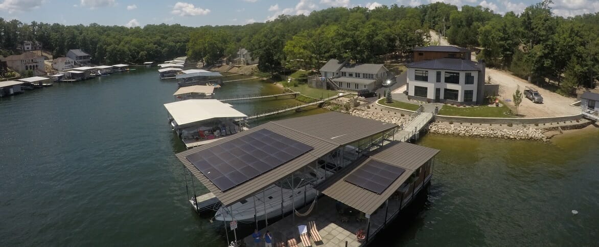 Missouri Solar Solutions Solar solar panels on boat dock
